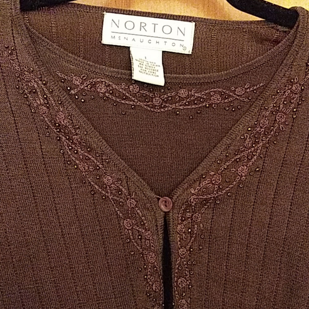 Vintage Norton McNaughton 1 Button Cardigan